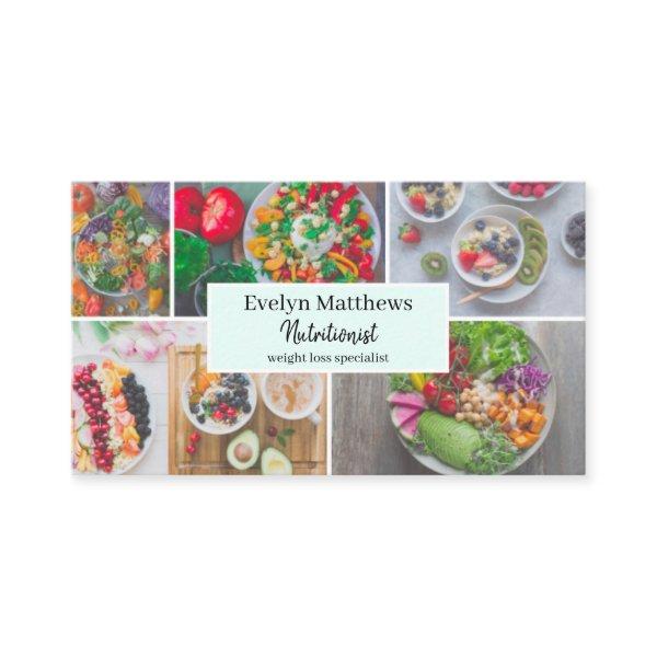 Dietitian nutritionist photo grid collage teal