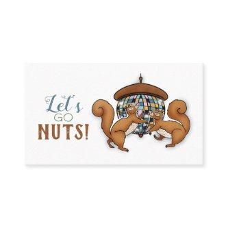 Disco Dancing Squirrels Kids Contact Calling Card