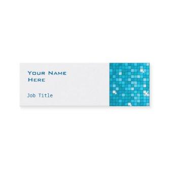 Disco Tiles Blue side skinny white Mini