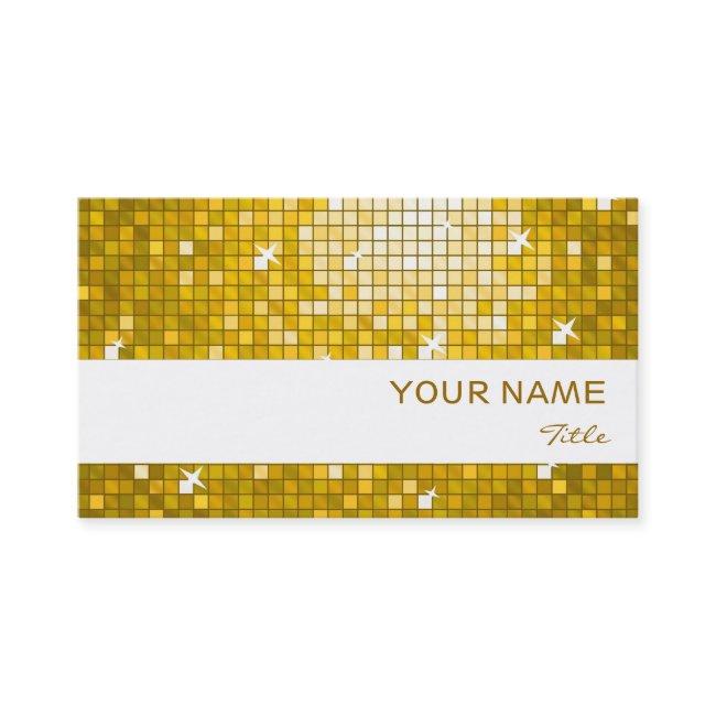 Disco Tiles "Gold" white stripe
