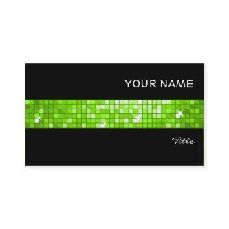 Disco Tiles Green tile stripe black