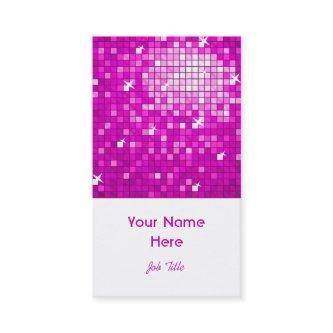 Disco Tiles Pink  white portrait