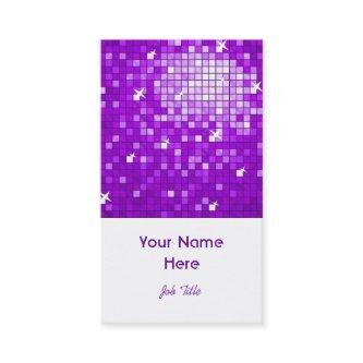 Disco Tiles Purple  white portrait