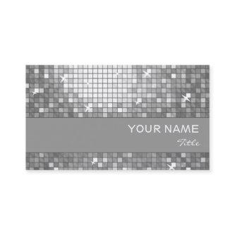 Disco Tiles "Silver"  grey stripe