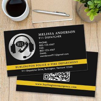 Dispatcher Custom Emergency Police Fire QR Code