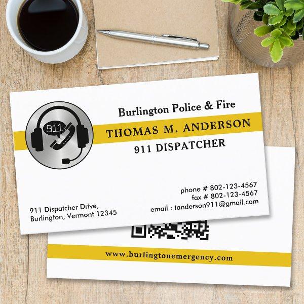Dispatcher Custom Emergency Services 911 QR Code