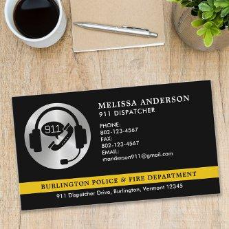 Dispatcher Custom Logo Emergency Police Fire 911