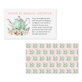 Display Bridal Shower Tea Party Enclosure Card