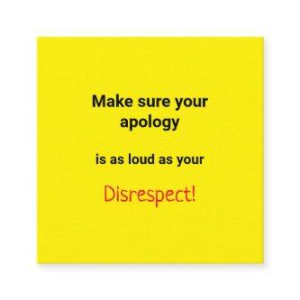 Disrespect Calling Card
