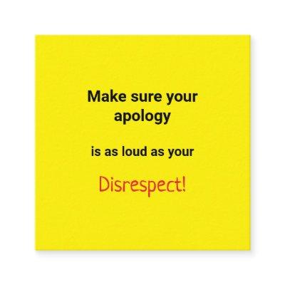 Disrespect Calling Card
