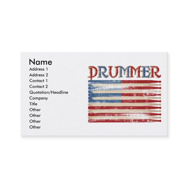 Distressed Drum Stick USA Flag Drummer Tees Gifts