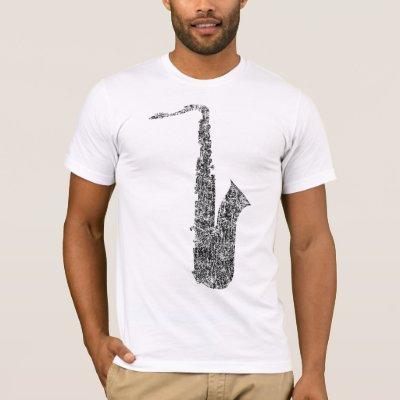 distressed saxophone T-Shirt