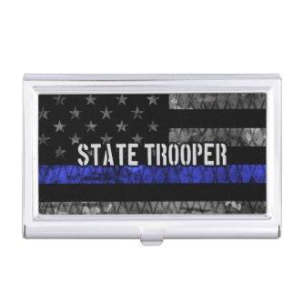 Distressed State Trooper Police Flag  Case
