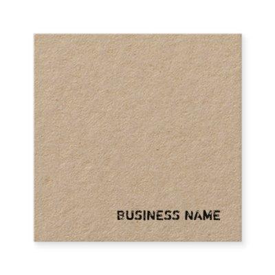 Distressed Text Classic Real Kraft Paper Template Square