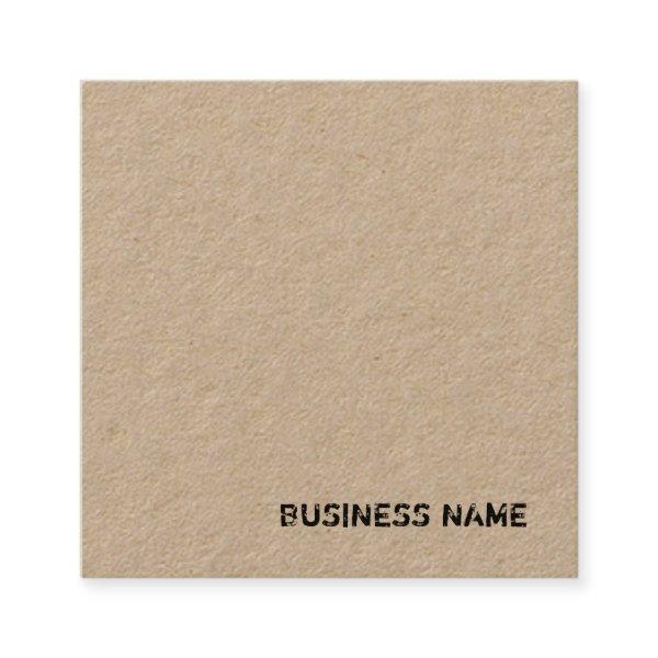 Distressed Text Classic Real Kraft Paper Template Square