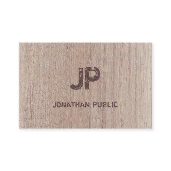 Distressed Text Wood Board Look Monogram Template