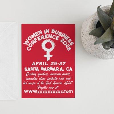 Distressed Women in Business Conference Invitation