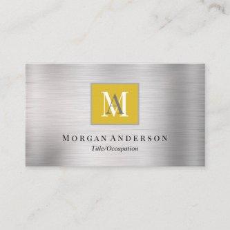 DIY White/Grey Monogram Name, Gold & Silver