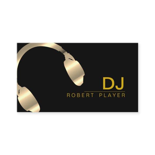 DJ Deejay Professional Headphone Gold Faux Music