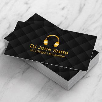 DJ Headphones icon Luxury Black & Gold