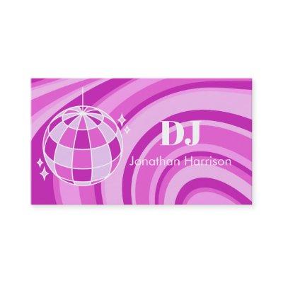 DJ Retro Groovy Wave Disco Ball Purple