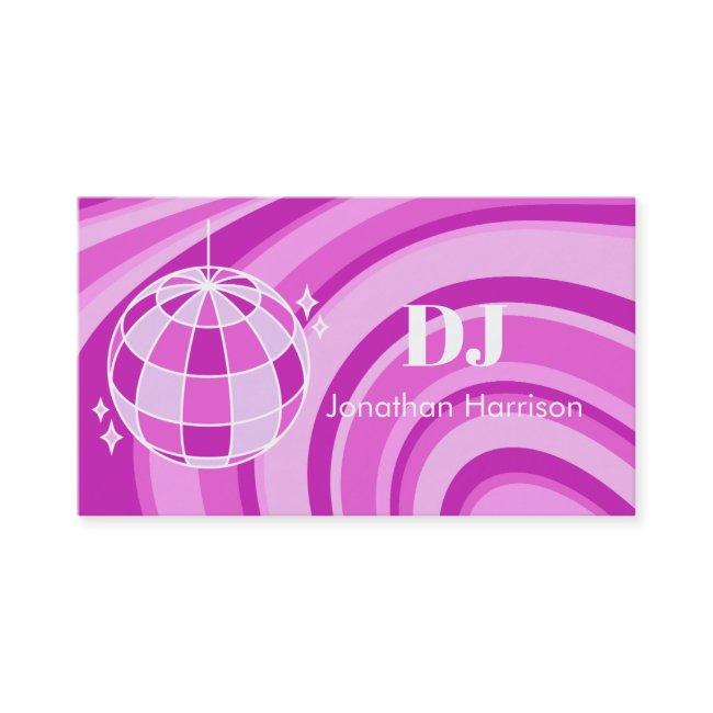 DJ Retro Groovy Wave Disco Ball Purple