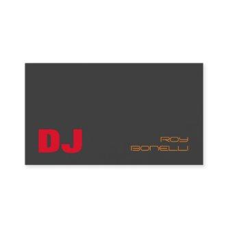 DJ Stylish Grey Background Red Orange