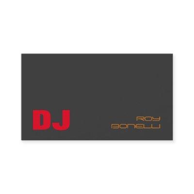 DJ Stylish Grey Background Red Orange