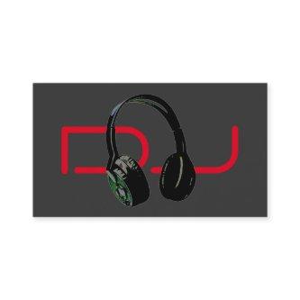 DJ Stylish Red Grey Background Headphone