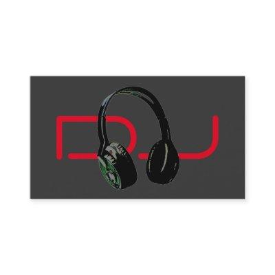 DJ Stylish Red Grey Background Headphone