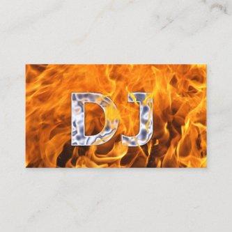 DJs Music Deejay Creative Flaming Typography