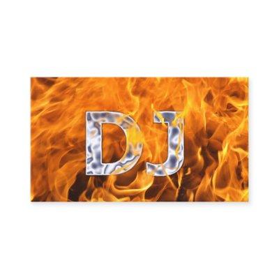 DJs Music Deejay Creative Flaming Typography