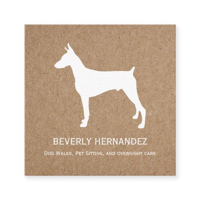 Doberman Dog Walker Trainer Puppy sitting kraft Square