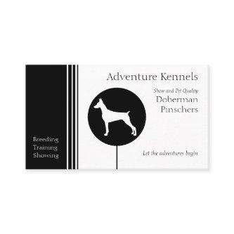 Doberman Pinscher Silhouette Modern Black White