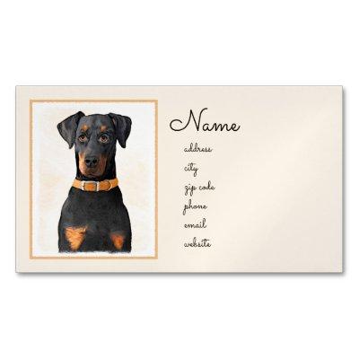 Doberman Pinscher Uncropped Painting Original Art  Magnet