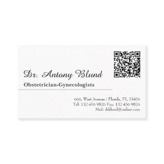 Doctor physician with QR code