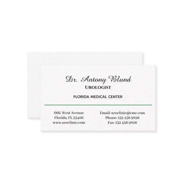 Doctor Urologist Simple Green