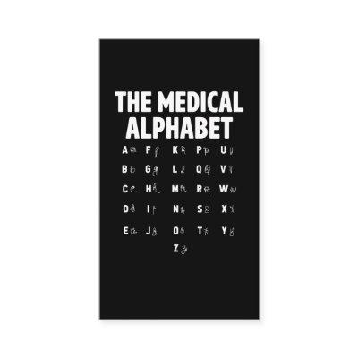 Doctors Medical Alphabet Funny Nurse Life