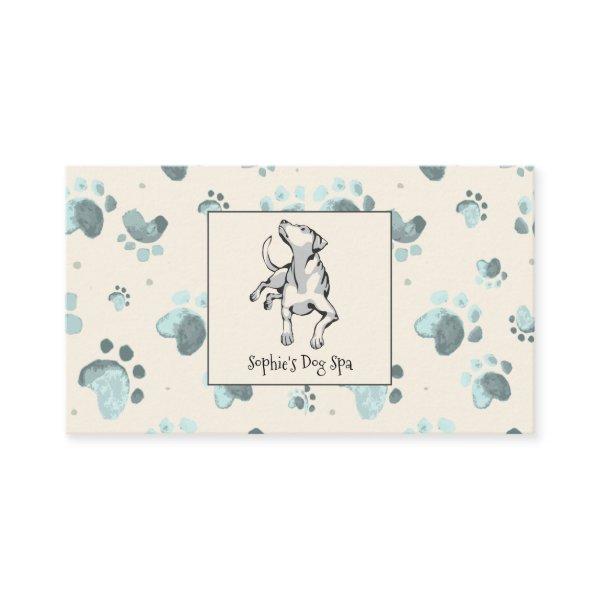 Dog And Dog Bone Pattern Dog Grooming Spa