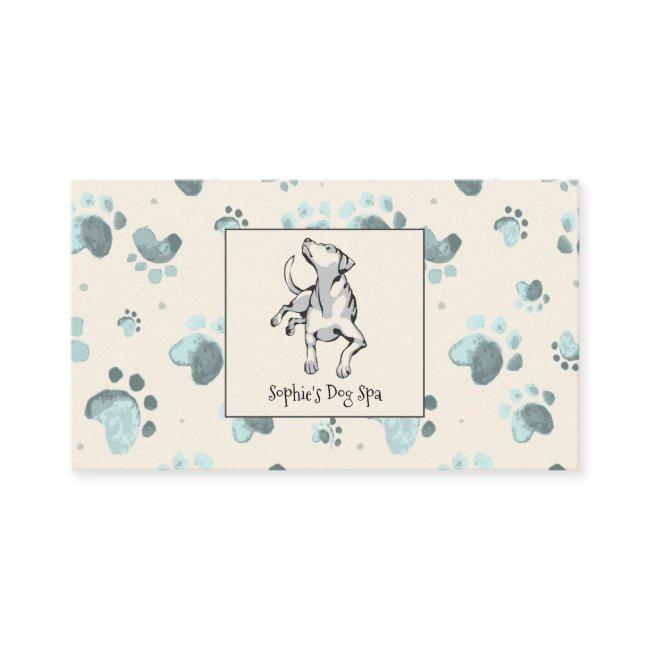 Dog And Dog Bone Pattern Dog Grooming Spa