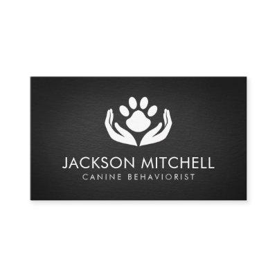 Dog behaviorist Black and white