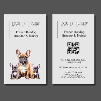 Dog Breeder Trainer French Bulldog QR Code Canine