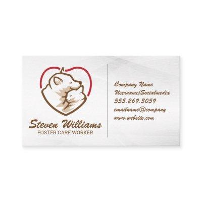 Dog Cat Cuddling Logo | Animal Care