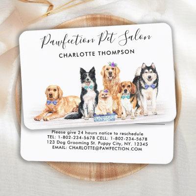 Dog Groomer Adorable Dogs Pet Sitter Business Appointment Card
