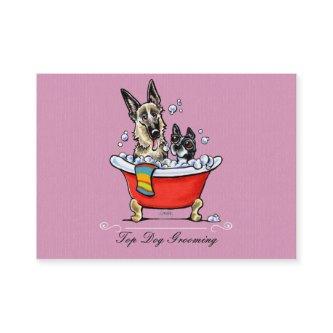 Dog Groomer Fancy Claw Foot Tub Lavender