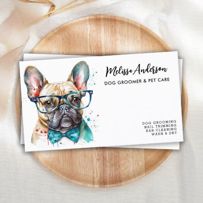 Dog Groomer Funny Puppy Pet French Bulldog