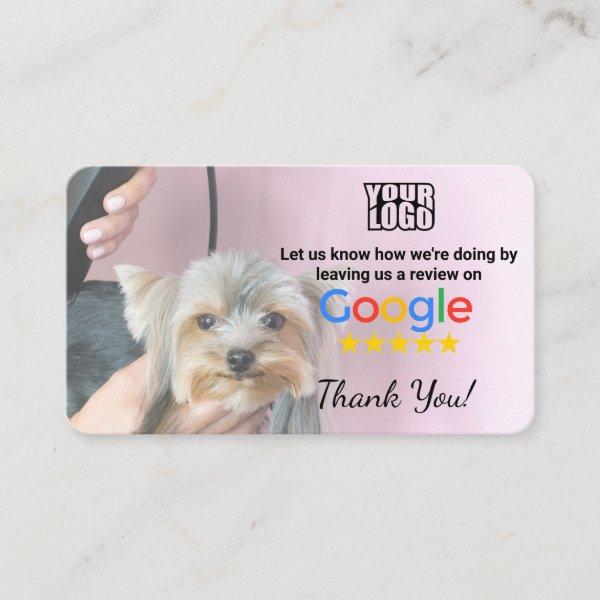 Dog Groomer Google Review Template With QR