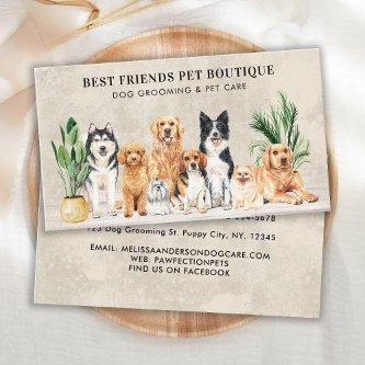 Dog Groomer Pet Care Boho Puppy Dogs Sitter
