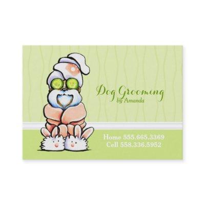 Dog Groomer Spa Robed Shih Tzu Cucumber