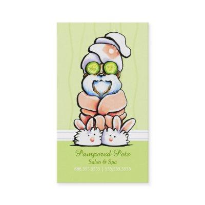Dog Groomer Spa Shih Tzu Cucumber Customer Punch Loyalty Card